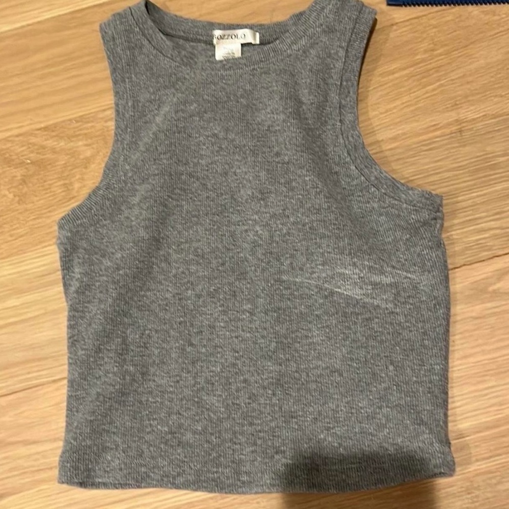 Casual Gray Sleeveless Top